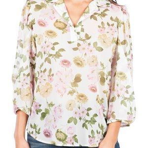 Kut from the Kloth Felice Floral Print Blouse